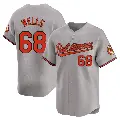 Men's No.68 Tyler Wells Baltimore Orioles Gray Limited Road Jersey