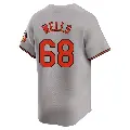 Men's No.68 Tyler Wells Baltimore Orioles Gray Limited Road Jersey