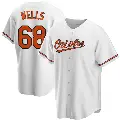 Men's No.68 Tyler Wells Baltimore Orioles White Replica Home Jersey