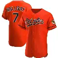 Men's No.7 Jackson Holliday Baltimore Orioles Orange Authentic Alternate Jersey