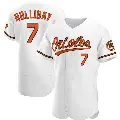 Men's No.7 Jackson Holliday Baltimore Orioles White Authentic Home Jersey