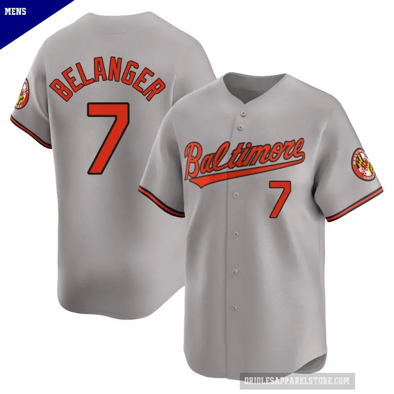 Men's No.7 Mark Belanger Baltimore Orioles Gray Limited Road Jersey