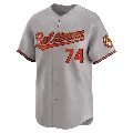 Men's No.74 Felix Bautista Baltimore Orioles Gray Limited Road Jersey