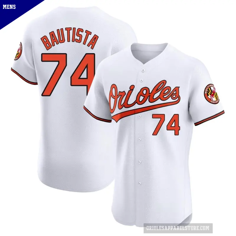 Men's No.74 Felix Bautista Baltimore Orioles White Elite Home Jersey