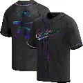 Men's No.78 Yennier Cano Baltimore Orioles Black Replica Holographic Alternate Jersey