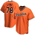 Men's No.78 Yennier Cano Baltimore Orioles Orange Replica Alternate Cooperstown Collection Jersey