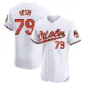 Men's No.79 Nick Vespi Baltimore Orioles White Elite Home Jersey