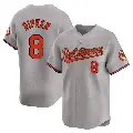 Men's No.8 Cal Ripken Baltimore Orioles Gray Limited Road Jersey