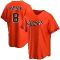 Men's No.8 Cal Ripken Baltimore Orioles Orange Replica Alternate Jersey