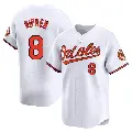 Men's No.8 Cal Ripken Baltimore Orioles White Limited Home Jersey