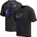 Men's No.80 Noah Denoyer Baltimore Orioles Black Replica Holographic Alternate Jersey