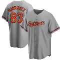 Men's No.83 Elvin Rodriguez Baltimore Orioles Gray Replica Road Jersey