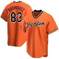 Men's No.83 Elvin Rodriguez Baltimore Orioles Orange Replica Alternate Cooperstown Collection Jersey