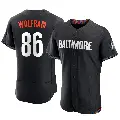 Men's No.86 Grant Wolfram Baltimore Orioles Black Authentic 2023 City Connect Jersey