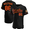 Men's No.86 Grant Wolfram Baltimore Orioles Black Authentic Alternate Jersey