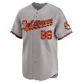 Men's No.86 Grant Wolfram Baltimore Orioles Gray Limited Road Jersey