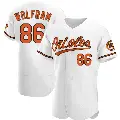 Men's No.86 Grant Wolfram Baltimore Orioles White Authentic Home Jersey