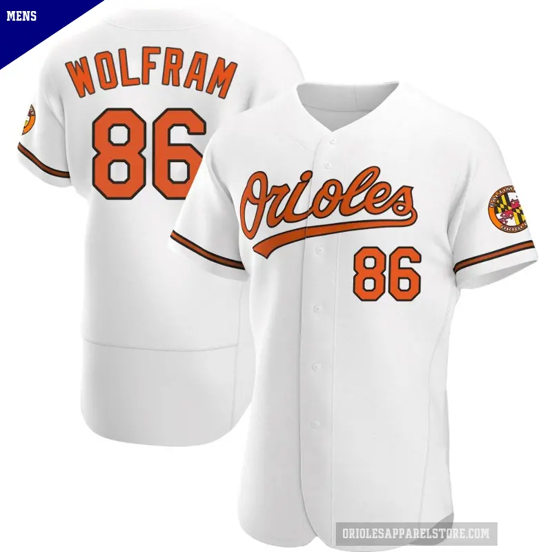 Men's No.86 Grant Wolfram Baltimore Orioles White Authentic Home Jersey