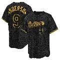 Men's No.9 Brady Anderson Baltimore Orioles Black Replica Snake Skin City Jersey