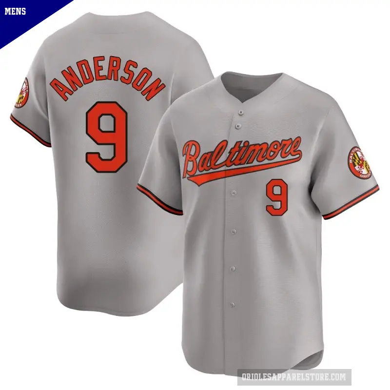 Men's No.9 Brady Anderson Baltimore Orioles Gray Limited Road Jersey