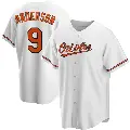 Men's No.9 Brady Anderson Baltimore Orioles White Replica Home Jersey