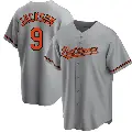 Men's No.9 Reggie Jackson Baltimore Orioles Gray Replica Road Jersey