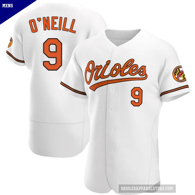 Men's No.9 Tyler O'Neill Baltimore Orioles White Authentic Home Jersey