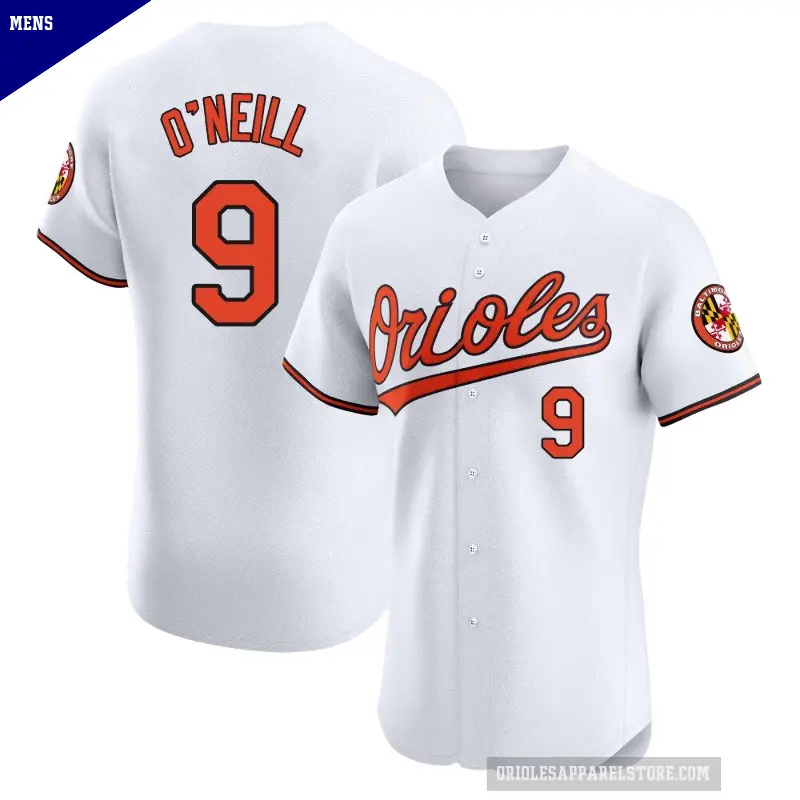 Men's No.9 Tyler O'Neill Baltimore Orioles White Elite Home Jersey