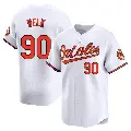 Men's No.90 Toby Welk Baltimore Orioles White Limited Home Jersey