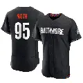 Men's No.95 Houston Roth Baltimore Orioles Black Authentic 2023 City Connect Jersey