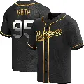 Men's No.95 Houston Roth Baltimore Orioles Gold Replica Black en Alternate Jersey