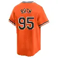 Men's No.95 Houston Roth Baltimore Orioles Orange Limited Cooperstown Collection Jersey