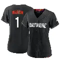 Women's No.1 Richie Martin Baltimore Orioles Black Authentic 2023 City Connect Jersey