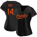 Women's No.14 Lee May Baltimore Orioles Black Authentic Alternate Jersey