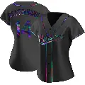 Women's No.14 Merv Rettenmund Baltimore Orioles Black Replica Holographic Alternate Jersey