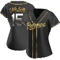 Women's No.15 Dylan Carlson Baltimore Orioles Gold Replica Black en Alternate Jersey