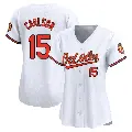 Women's No.15 Dylan Carlson Baltimore Orioles White Limited Home Jersey