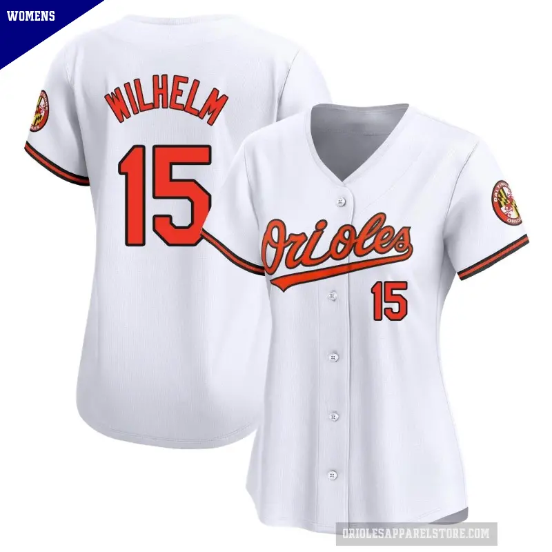 Women's No.15 Hoyt Wilhelm Baltimore Orioles White Limited Home Jersey