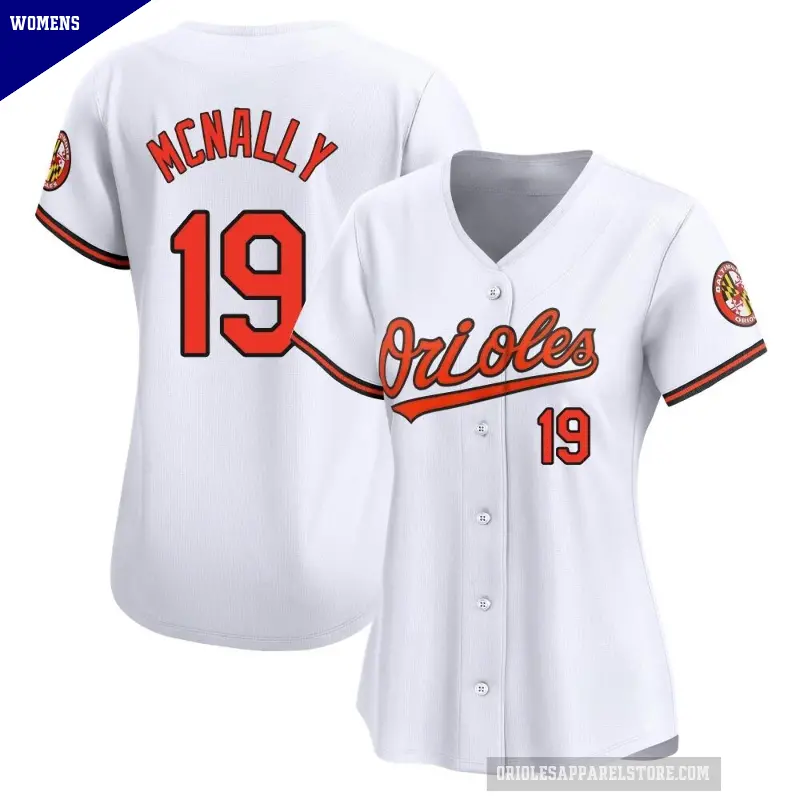 Women's No.19 Dave Mcnally Baltimore Orioles White Limited Home Jersey