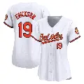 Women's No.19 Scott Erickson Baltimore Orioles White Limited Home Jersey