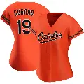 Women's No.19 Tomoyuki Sugano Baltimore Orioles Orange Authentic Alternate Jersey