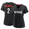 Women's No.2 Gunnar Henderson Baltimore Orioles Black Authentic 2023 City Connect Jersey