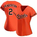Women's No.2 Gunnar Henderson Baltimore Orioles Orange Replica Alternate Jersey