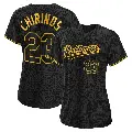 Women's No.23 Robinson Chirinos Baltimore Orioles Black Replica Snake Skin City Jersey