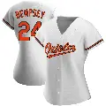 Women's No.24 Rick Dempsey Baltimore Orioles White Authentic Home Jersey