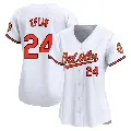 Women's No.24 Zach Eflin Baltimore Orioles White Limited Home Jersey