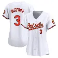 Women's No.3 Curt Blefary Baltimore Orioles White Limited Home Jersey