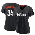 Women's No.34 Roansy Contreras Baltimore Orioles Black Replica 2023 City Connect Jersey