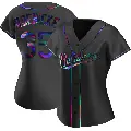 Women's No.35 Gary Roenicke Baltimore Orioles Black Replica Holographic Alternate Jersey