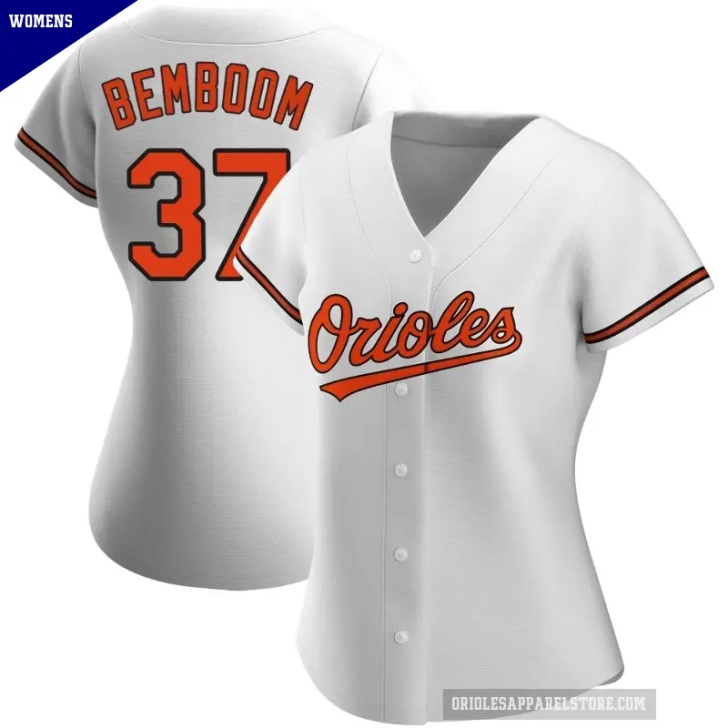 Women's No.37 Anthony Bemboom Baltimore Orioles White Replica Home Jersey